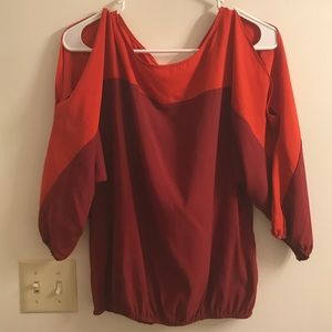 New York and Company Cold Shoulder Top